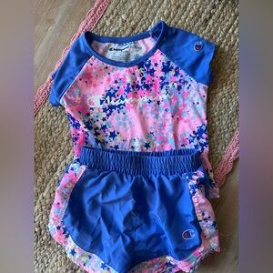 Champion Kids' Pink and Blue Star Rashguard Set